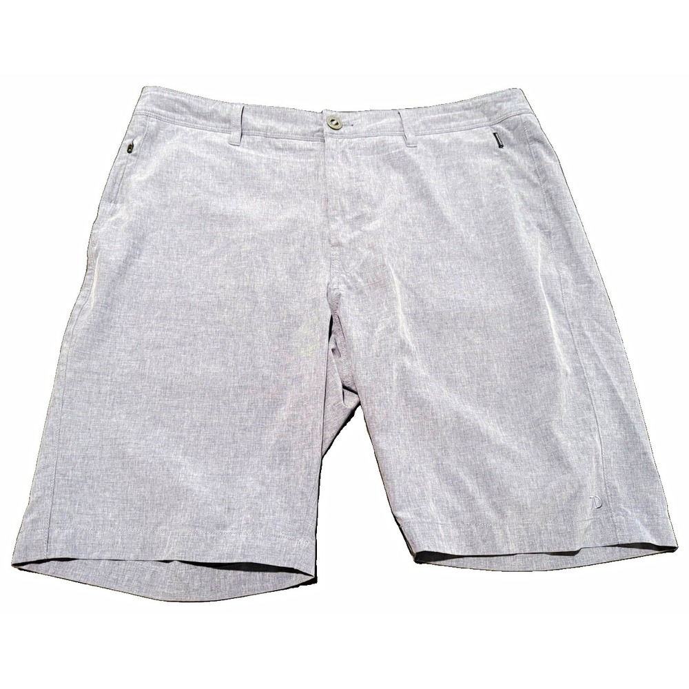 7 Diamonds Men's Aeroplane Performance Shorts Gray Flat Front Pockets SZ 36